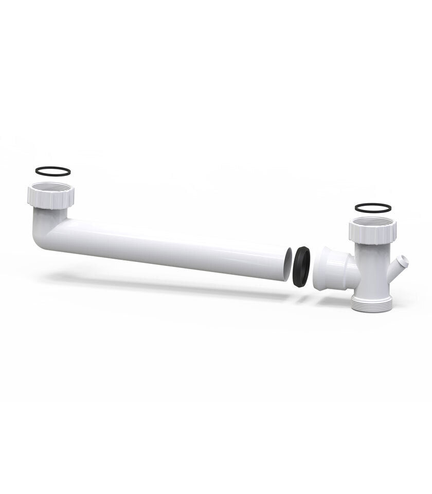 Holman 50mm Double Bowl Connector up to 300mm PVC Pipe with Single Dishwasher Connection Nipple