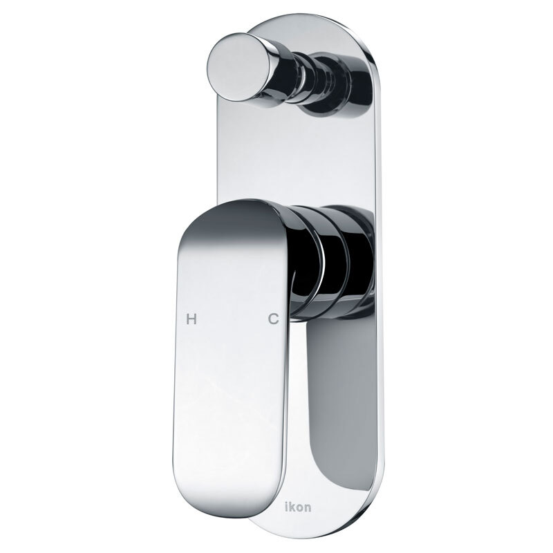 Ikon Kara Wall Mixer With Diverter Chrome