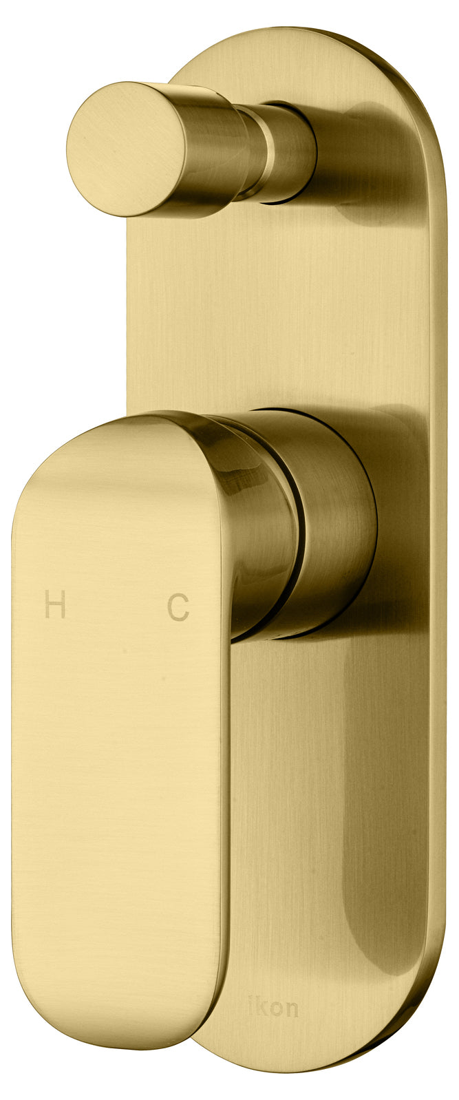 Ikon Kara Wall Mixer With Diverter Brushed Gold