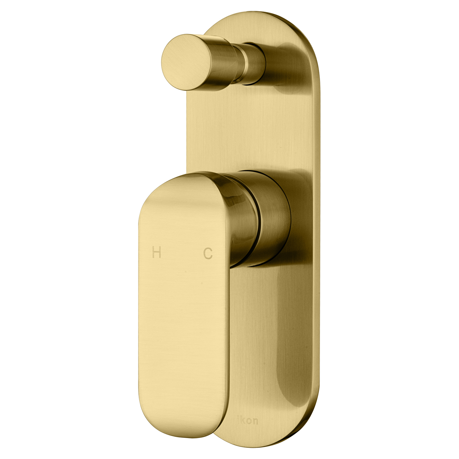 Ikon Kara Wall Mixer With Diverter Brushed Gold