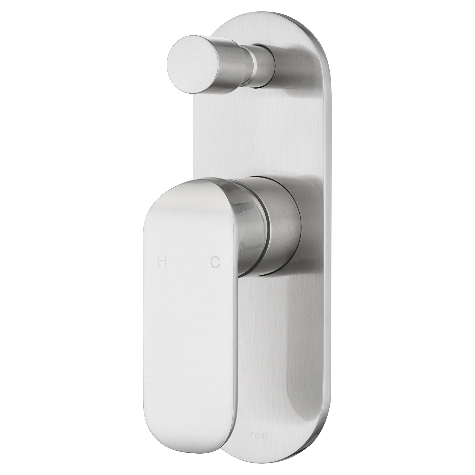 Ikon Kara Wall Mixer With Diverter Brushed Nickel