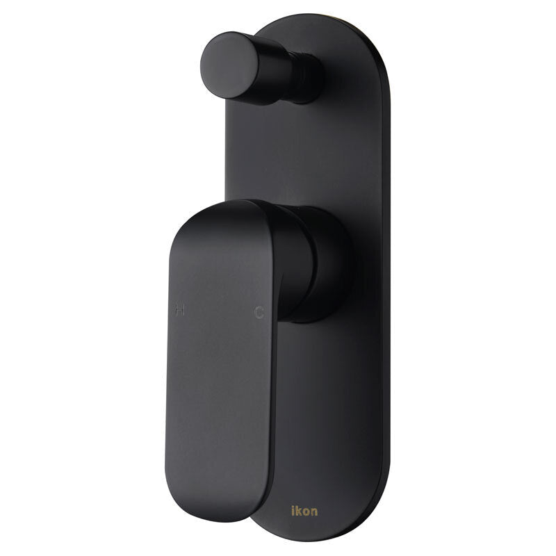 Ikon Kara Wall Mixer With Diverter Matte Black