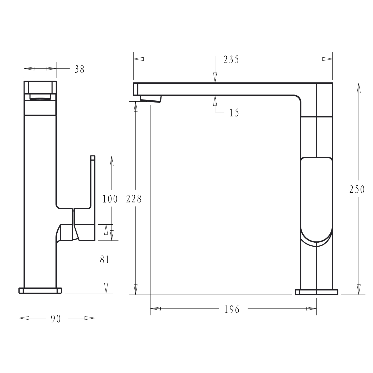 Ikon Flores Sink Mixer Brushed Nickel