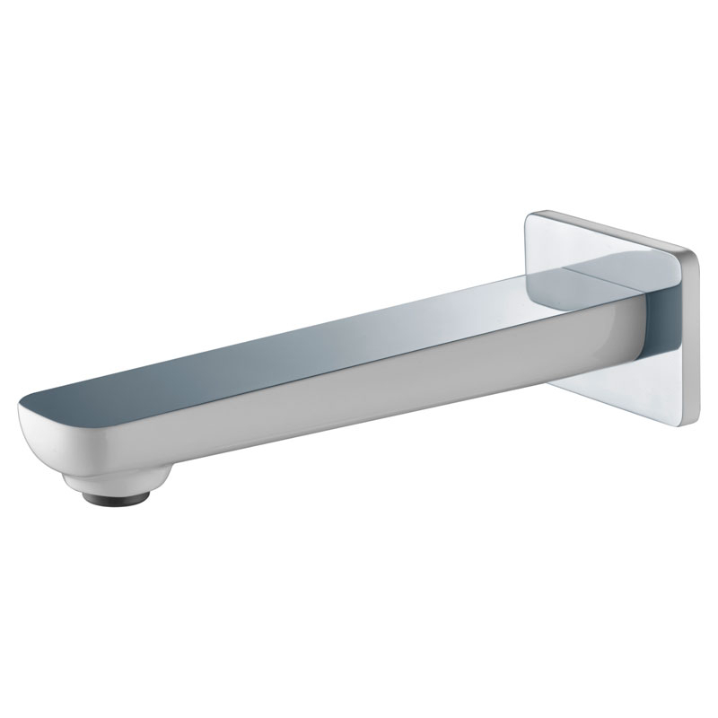 Ikon Seto Square Bath Spout Chrome White