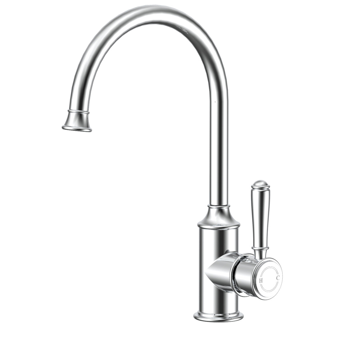 Ikon Clasico Gooseneck Sink Mixer Chrome