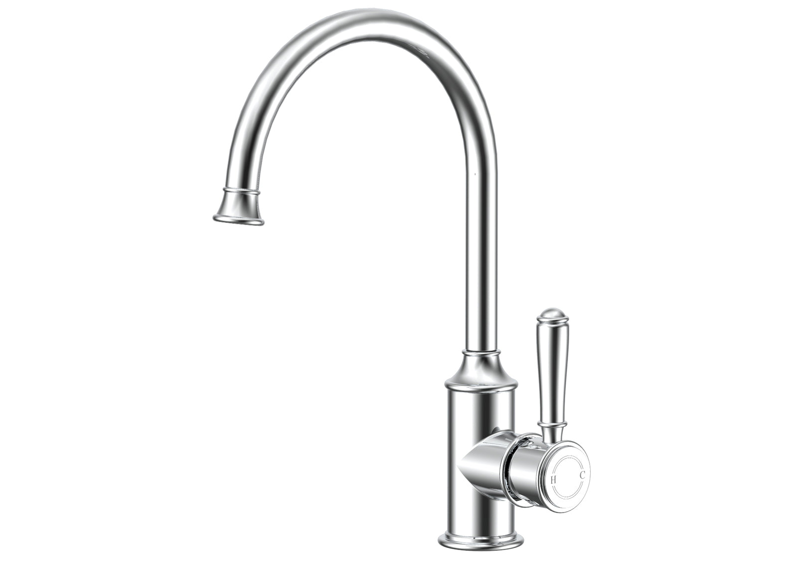 Ikon Clasico Gooseneck Sink Mixer Chrome