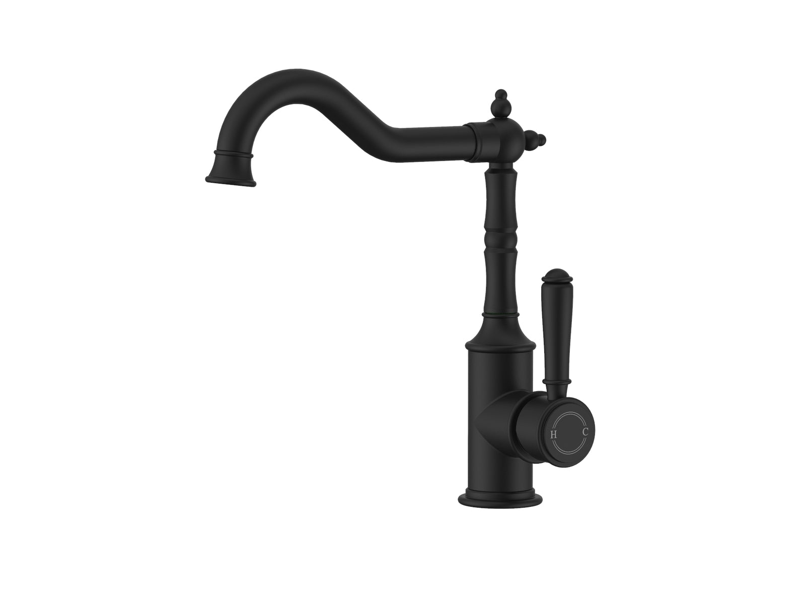 Ikon Clasico Sink Mixer Matte Black