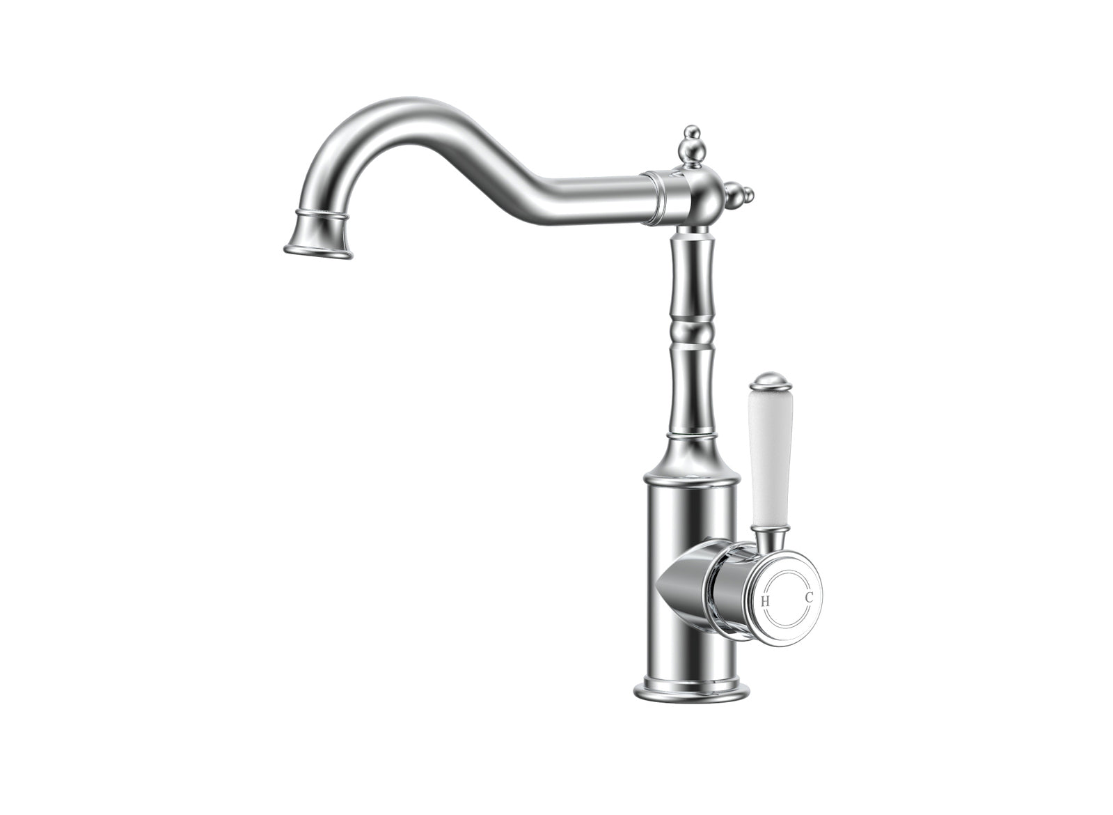 Ikon Clasico Sink Mixer Ceramic Handle Chrome