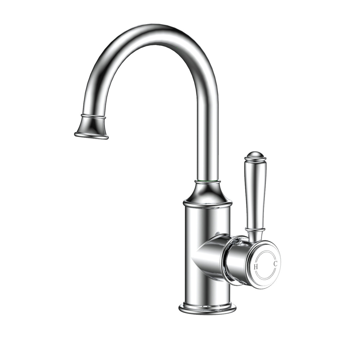 Ikon Clasico Gooseneck Basin Mixer Chrome