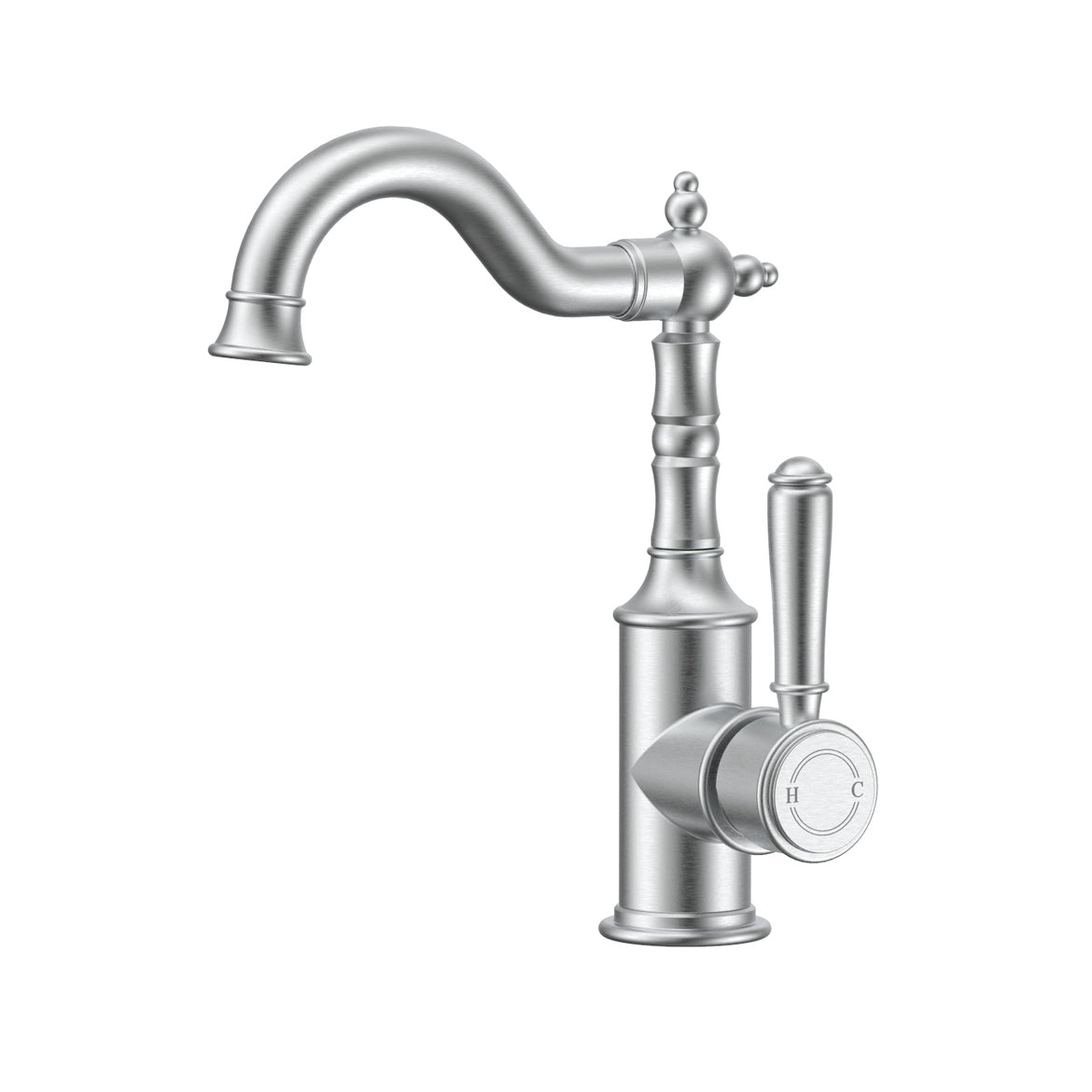 Ikon Clasico Basin Mixer Brushed Nickel