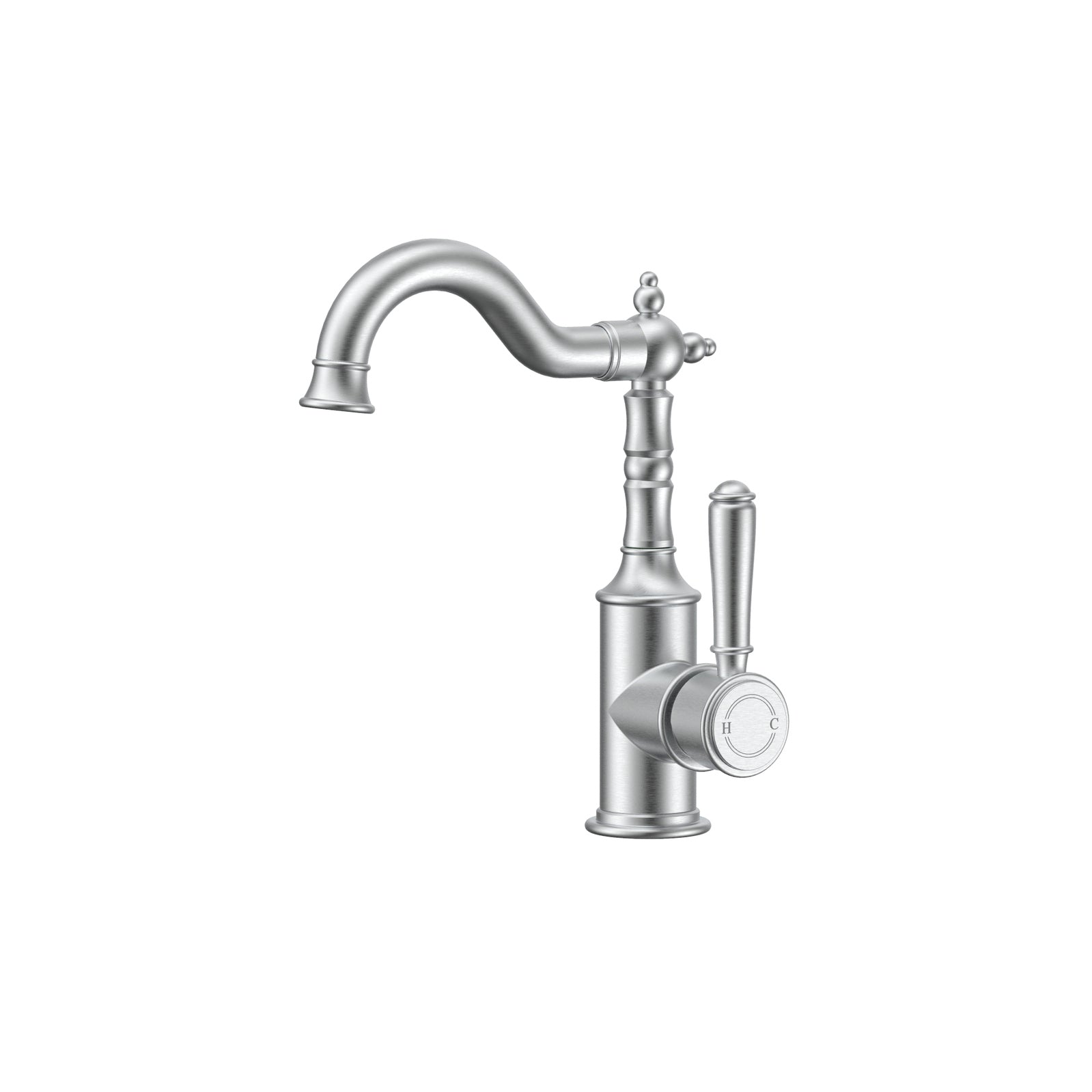 Ikon Clasico Basin Mixer Brushed Nickel