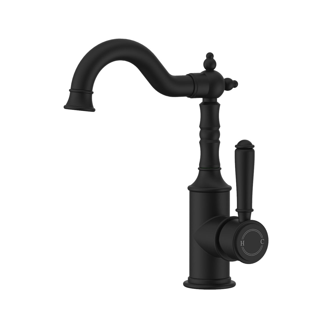 Ikon Clasico Basin Mixer Matte Black