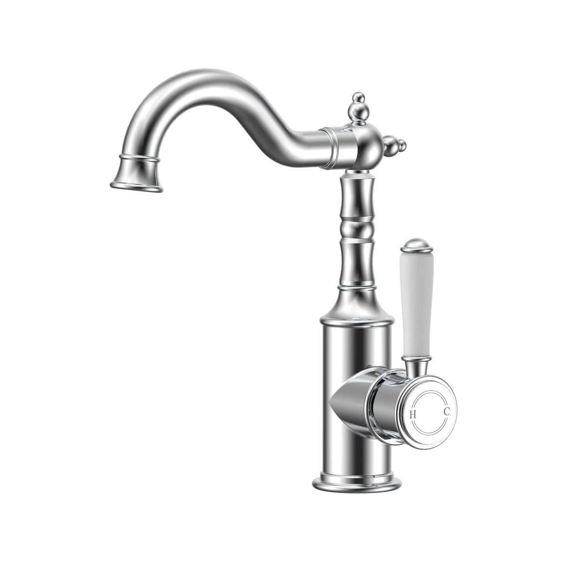 Ikon Clasico Basin Mixer Ceramic Handle Chrome