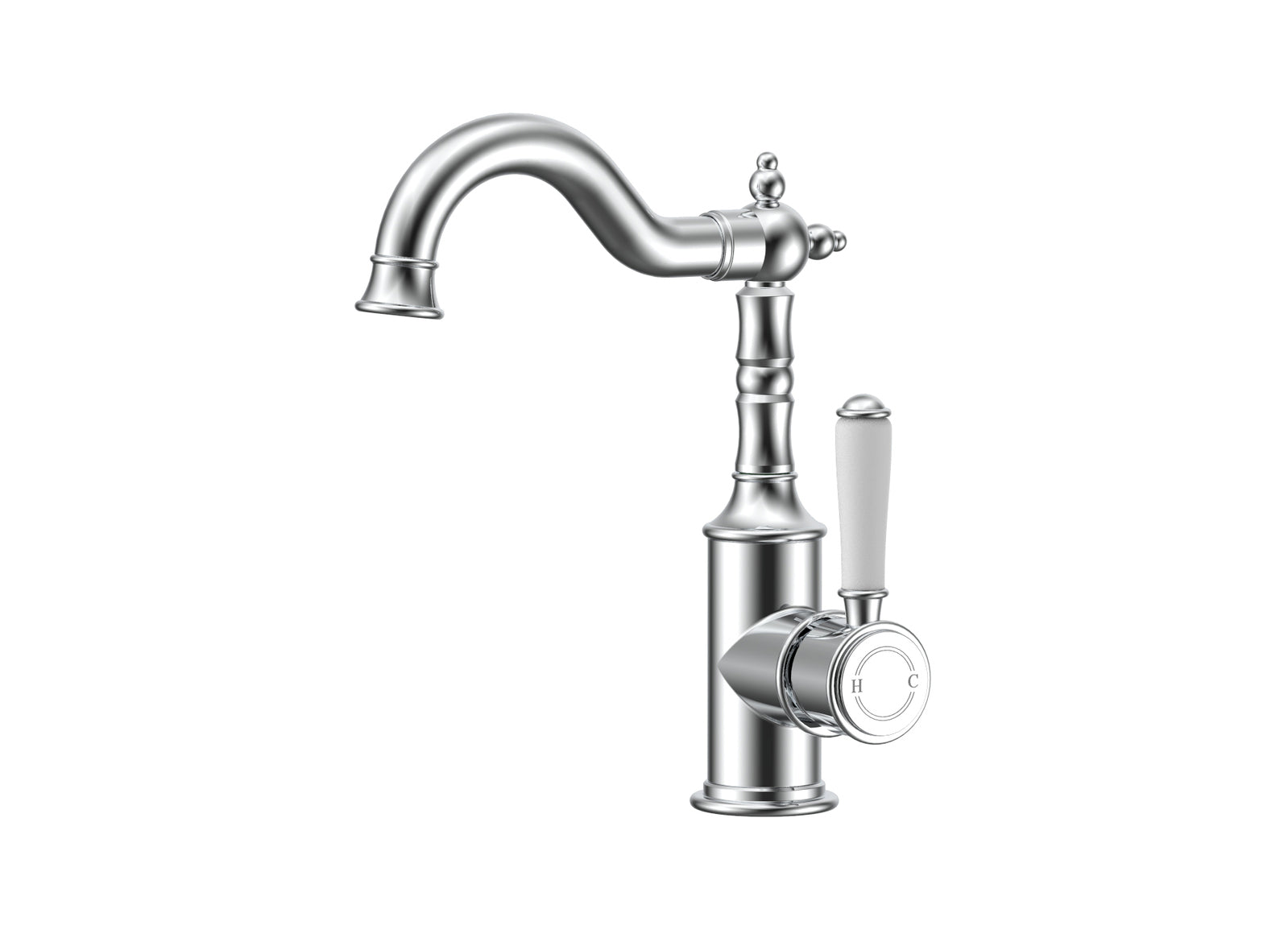 Ikon Clasico Basin Mixer Ceramic Handle Chrome