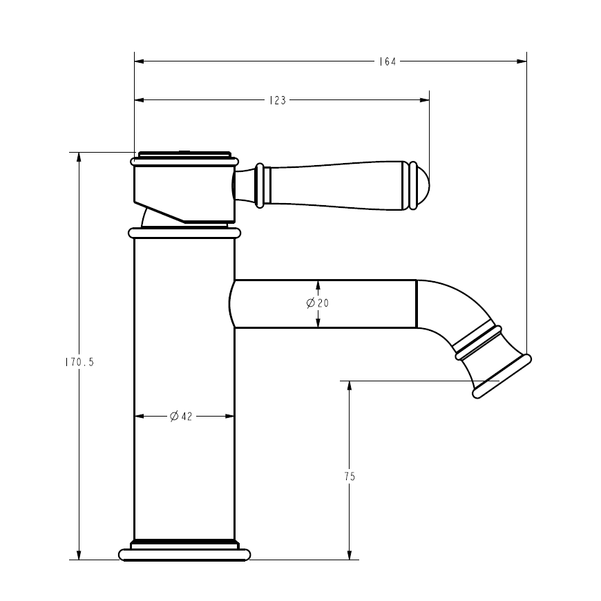 Ikon Clasico Basin Mixer Brushed Nickel