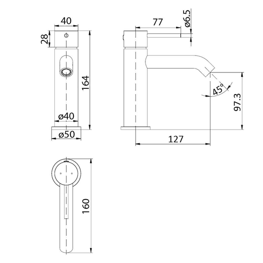 Ikon Hali Basin Mixer Brushed Nickel