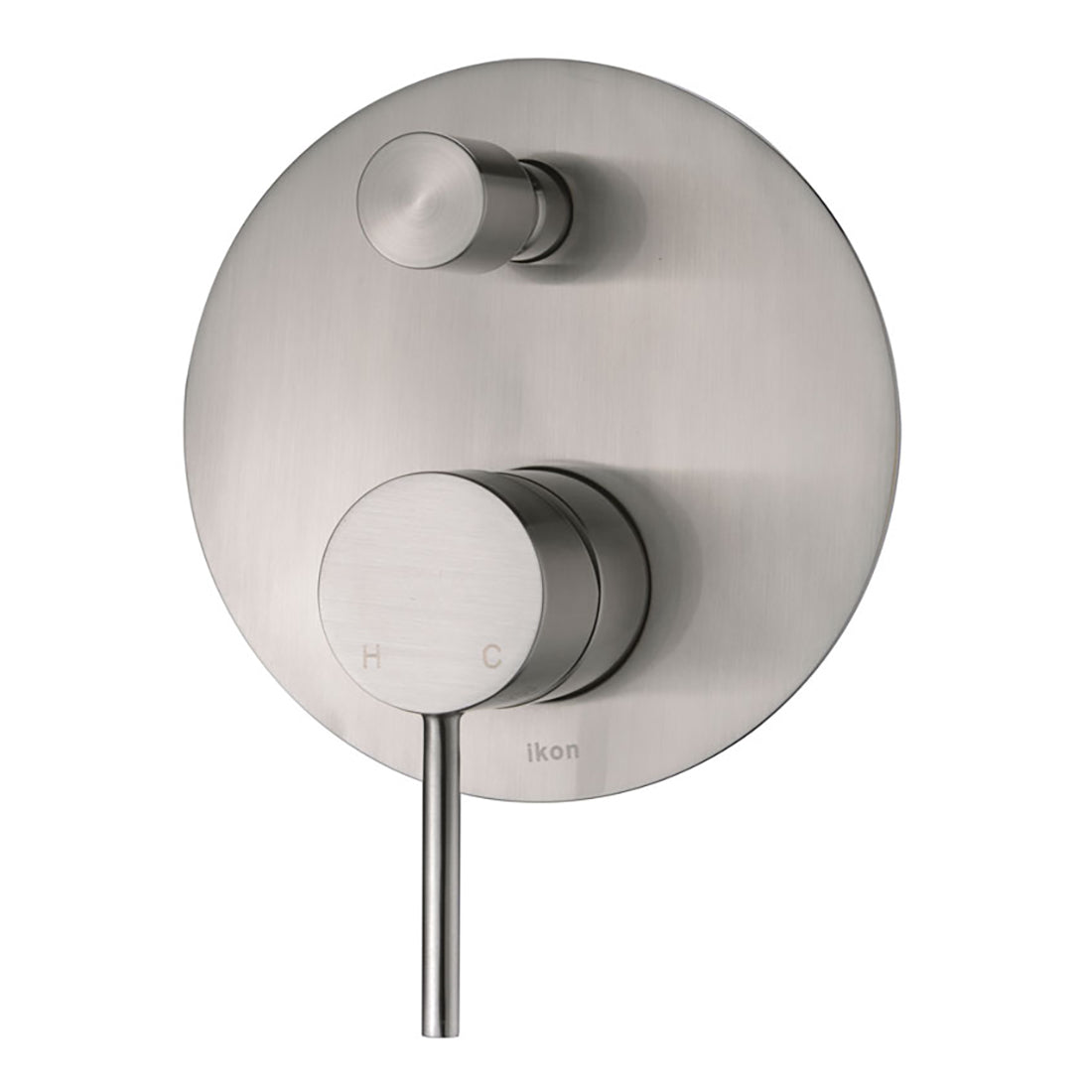 Ikon Hali Wall Mixer With Diverter Brushed Nickel