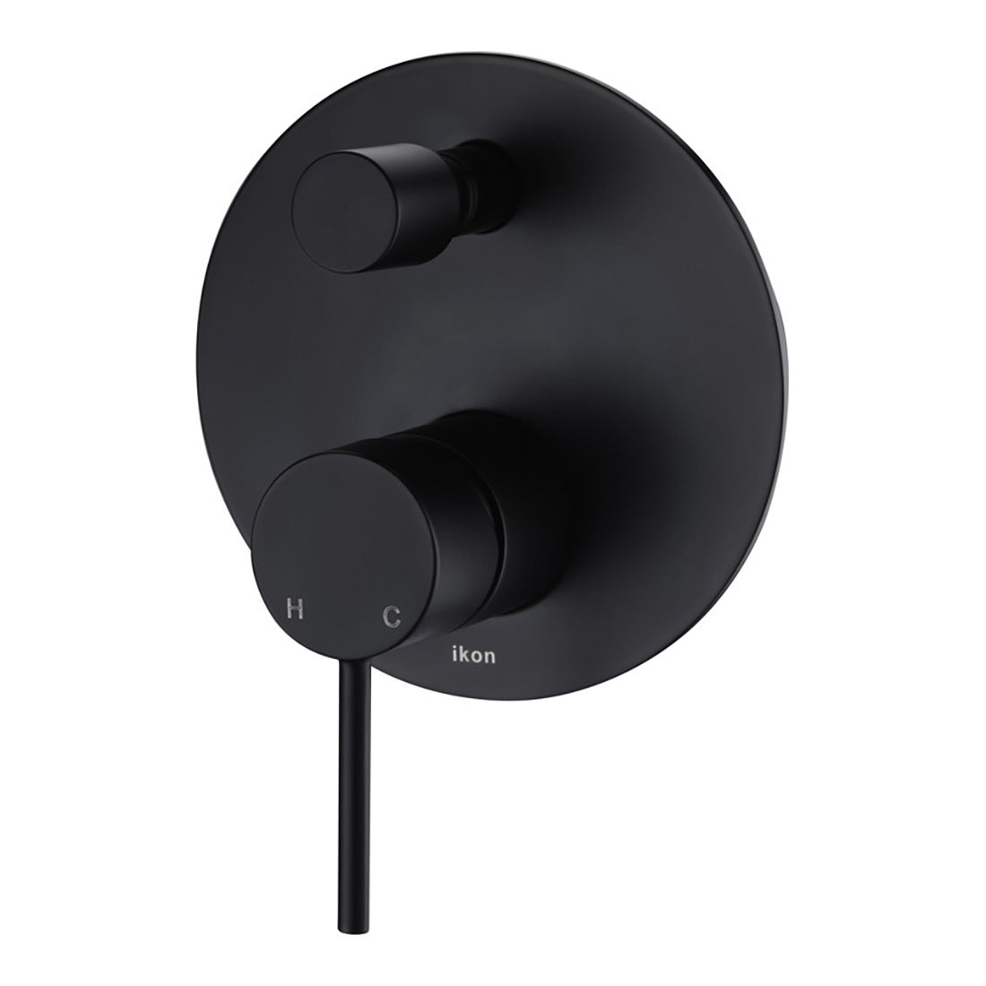 Ikon Hali Wall Mixer With Diverter Matte Black