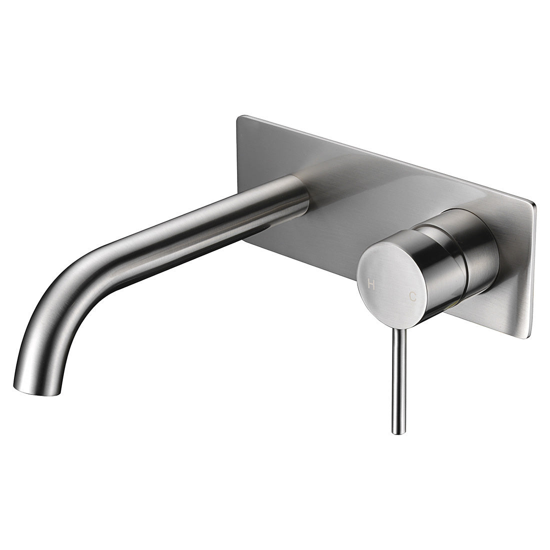 Ikon Hali Wall Mixer With Spout Brushed Nickel