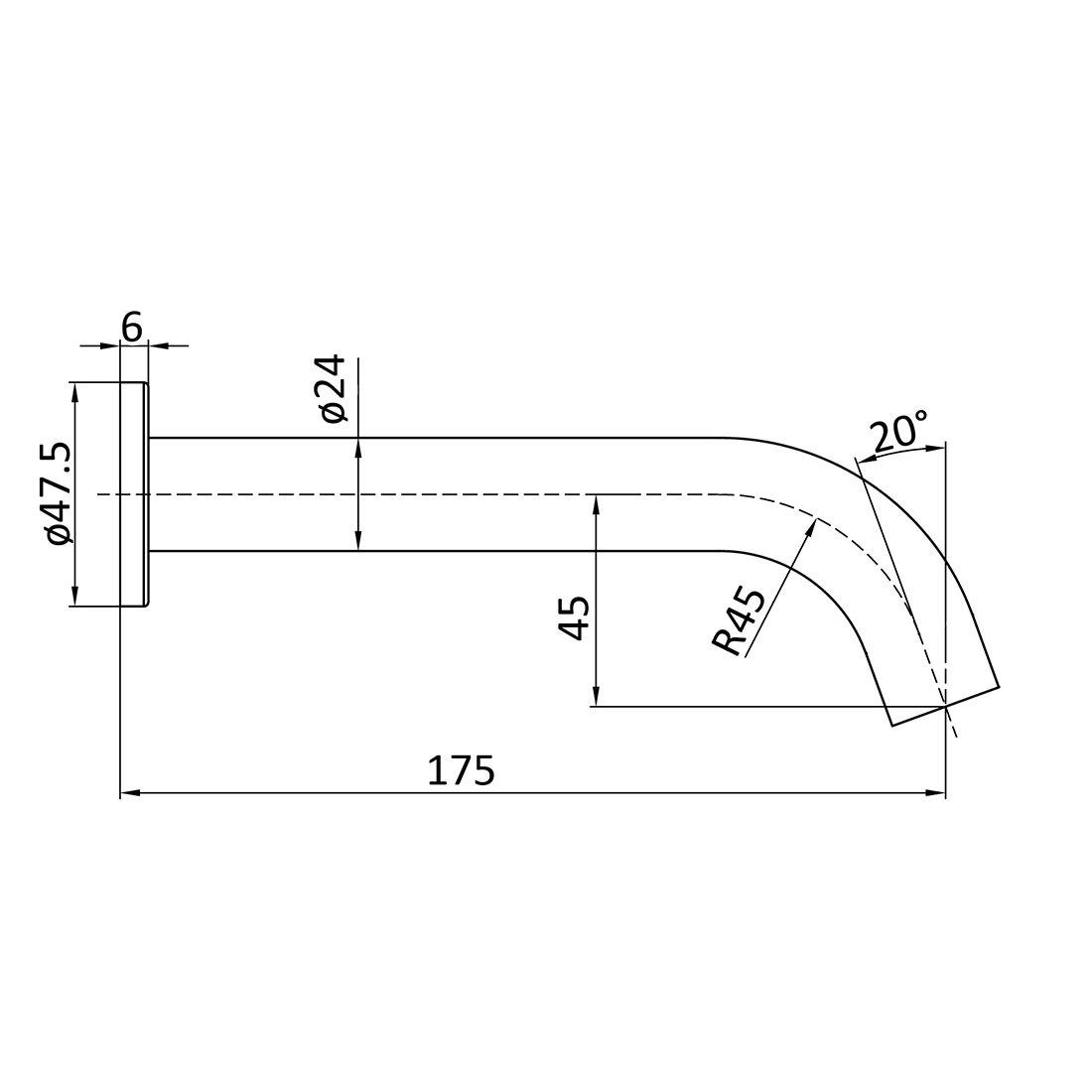 Ikon Hali Round Spout Brushed Nickel