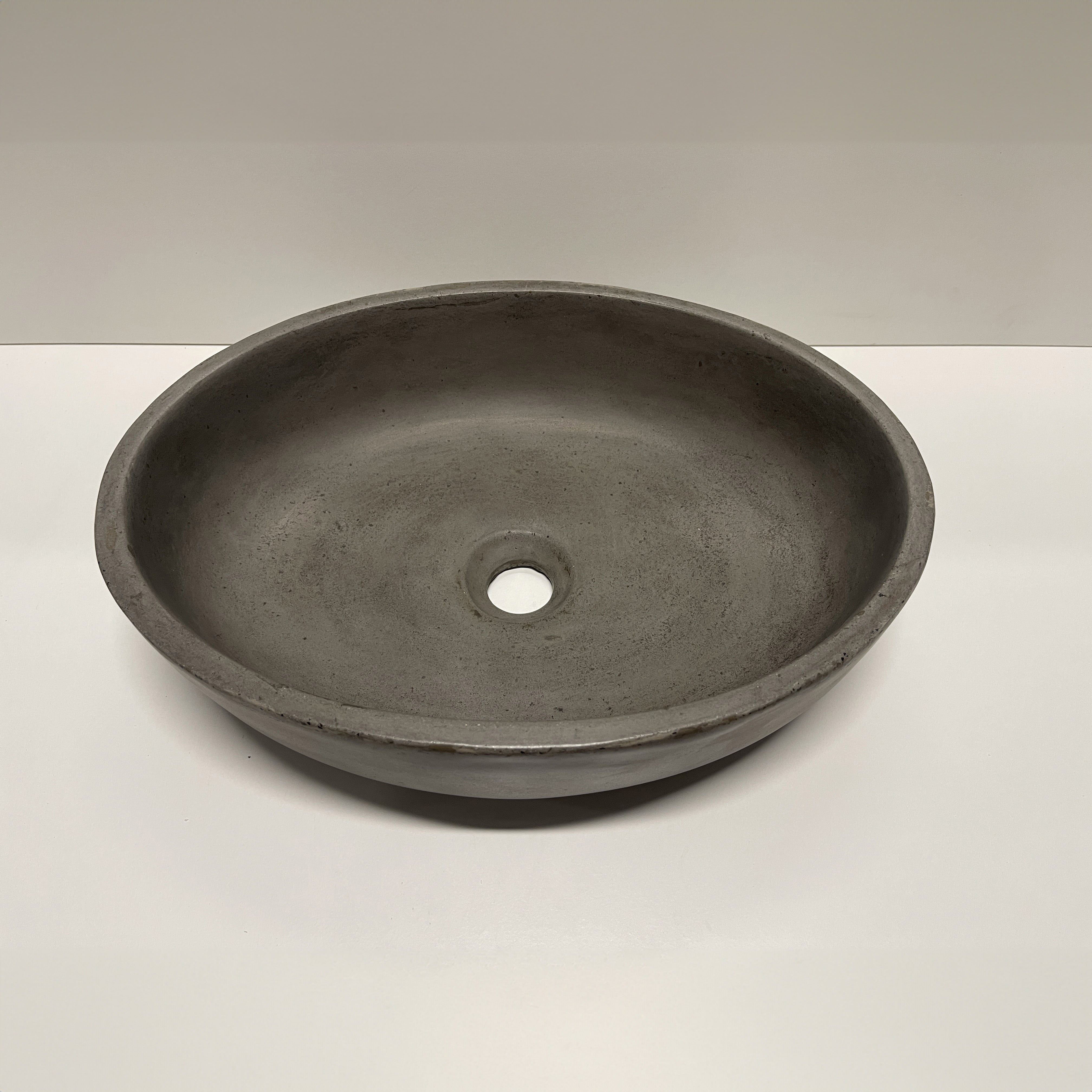 Spring Hill Designs Helia Petite Oval Above Counter Concrete Basin Charcoal