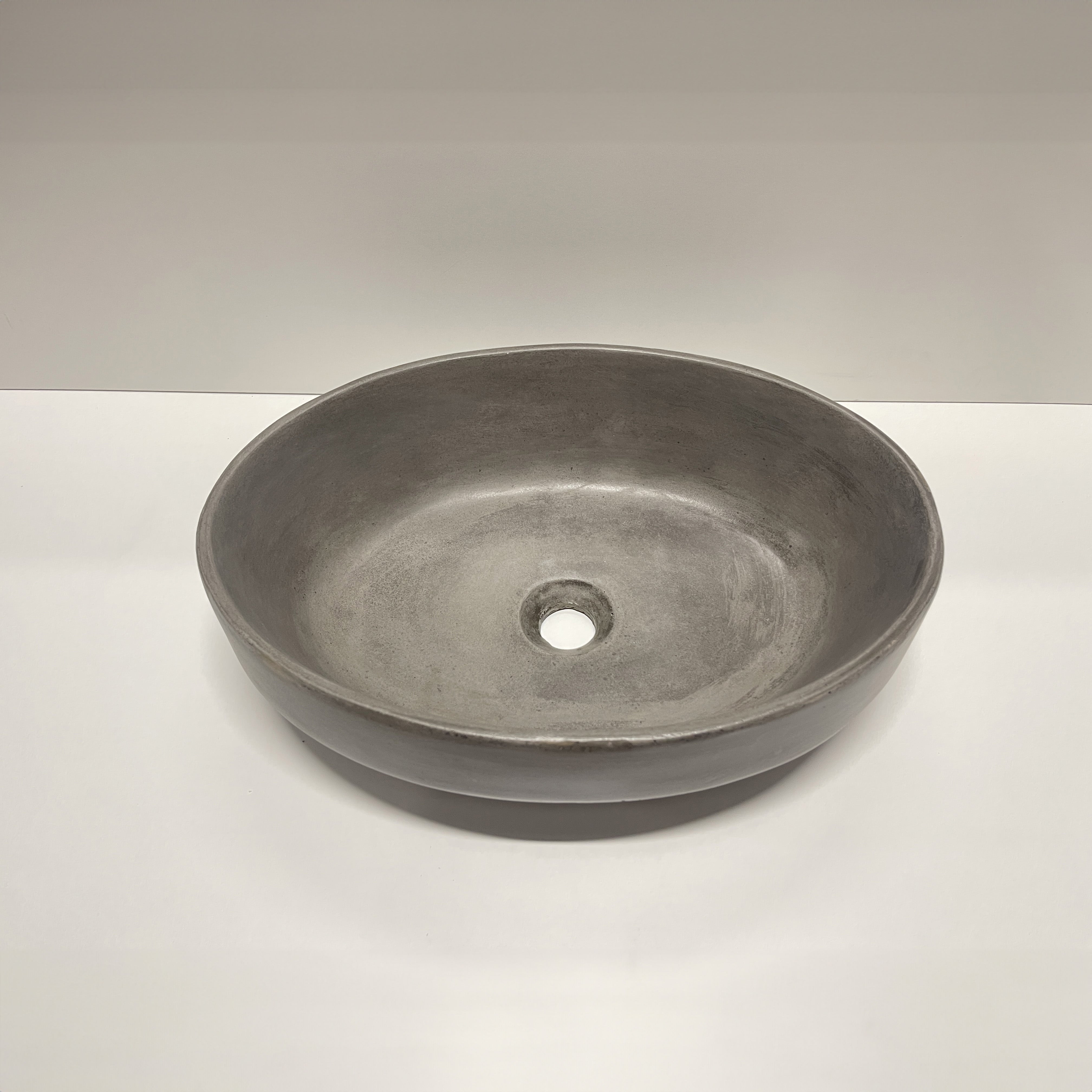 Spring Hill Designs Helia Petite Oval Above Counter Concrete Basin Charcoal