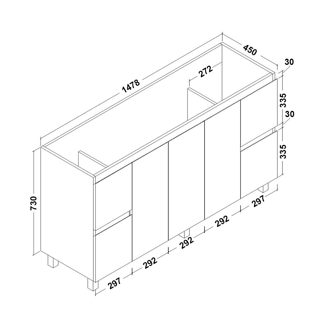 Ivana PVC 1500 Cabinet