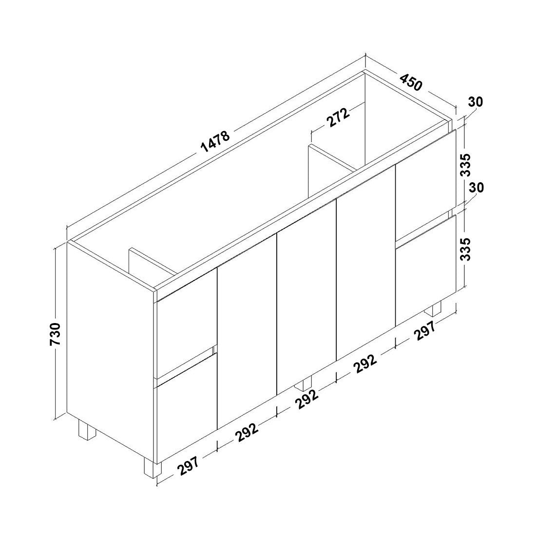 Ivana PVC 1500 Cabinet