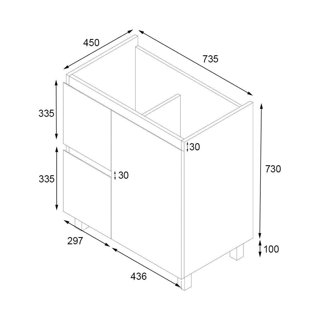 IVANA PVC 750 L Cabinet