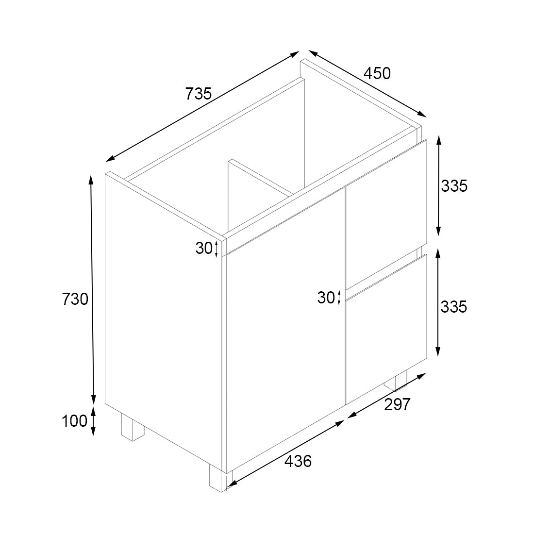 IVANA PVC 750 R Cabinet