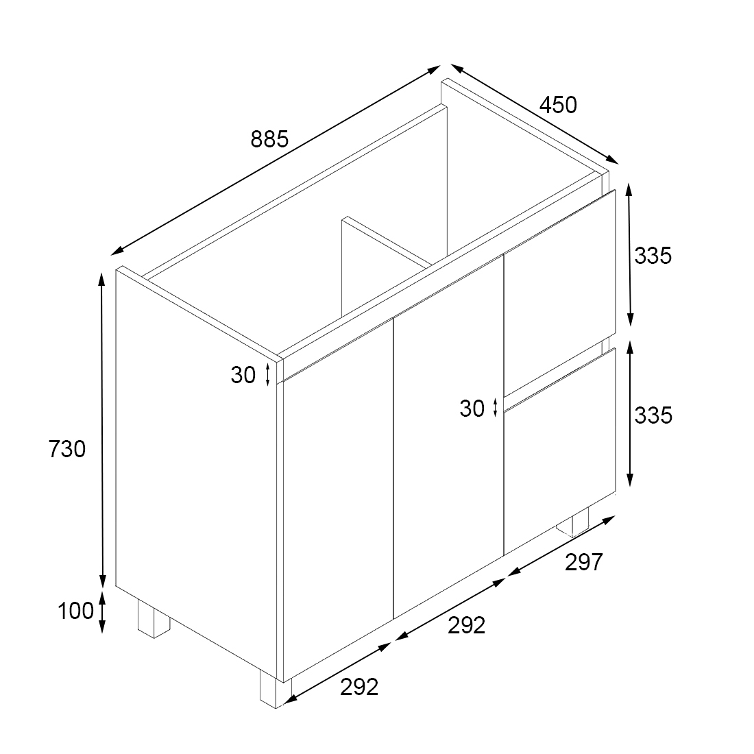 IVANA PVC 900 R Cabinet