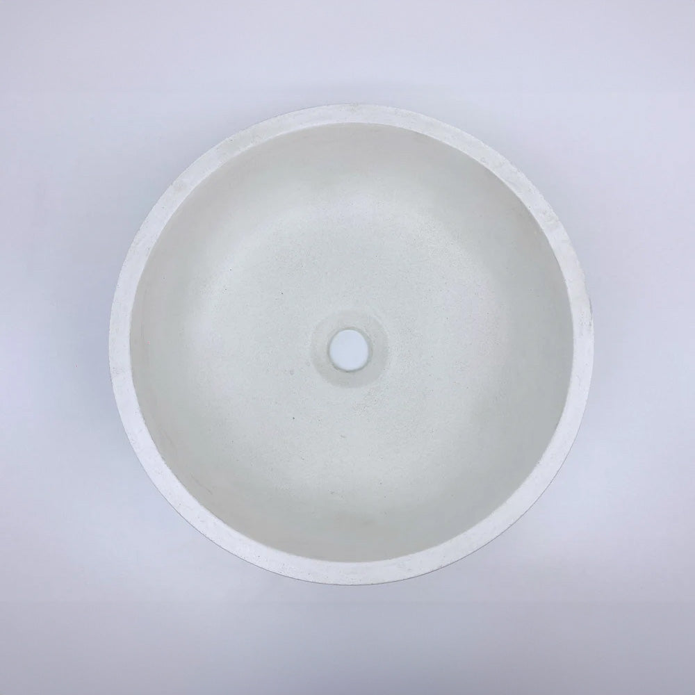 Spring Hill Designs Elios Circular Above Counter Concrete Basin Ivory