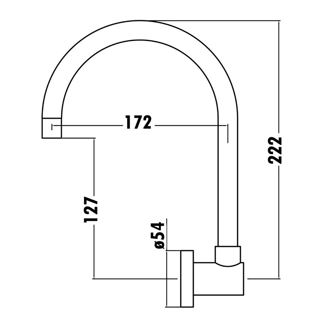 Round Gooseneck Swivel Spout Chrome