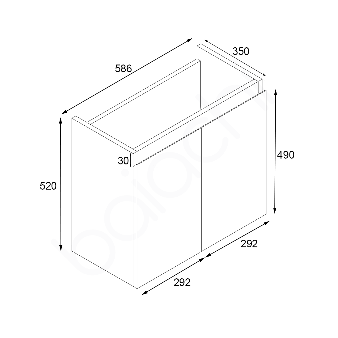 Lucena PVC 600 WH Cabinet