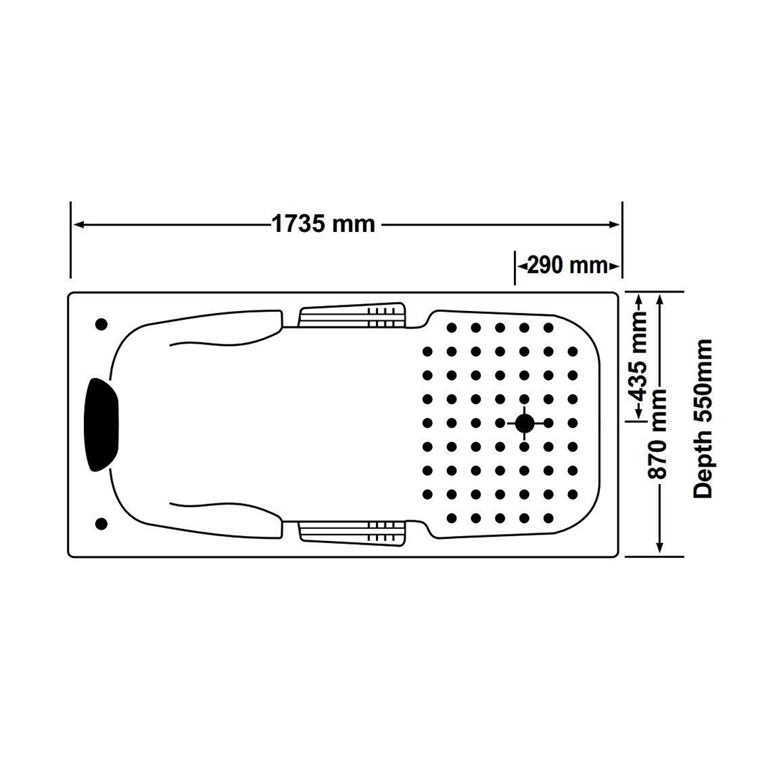 Drop-in Spa Bath Tub