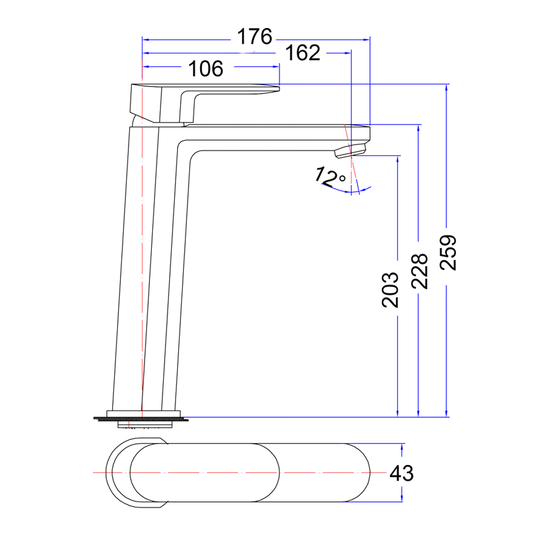 Cora High Rise Basin Mixer Chrome