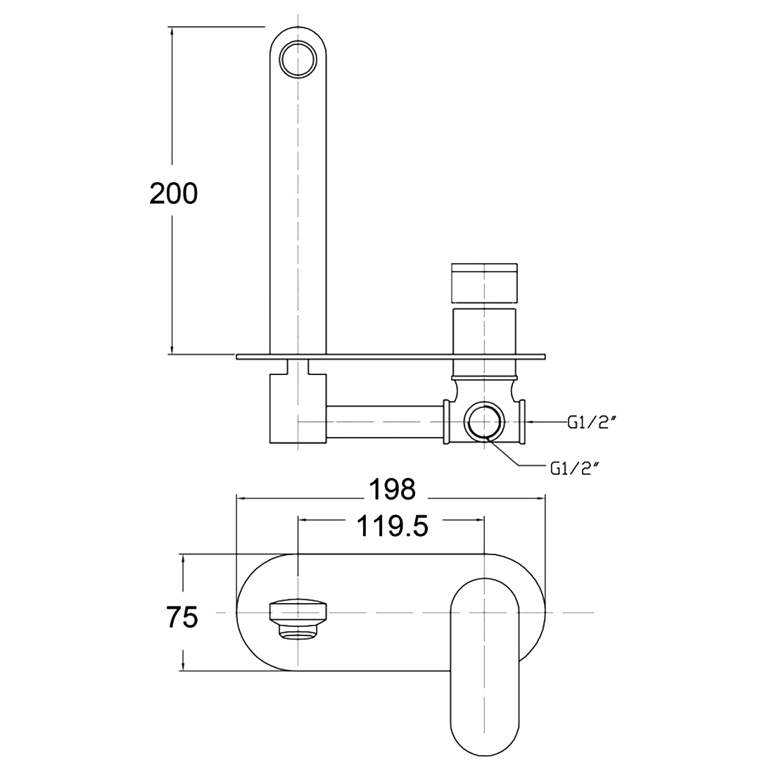 Cora Wall Mixer With Spout Chrome