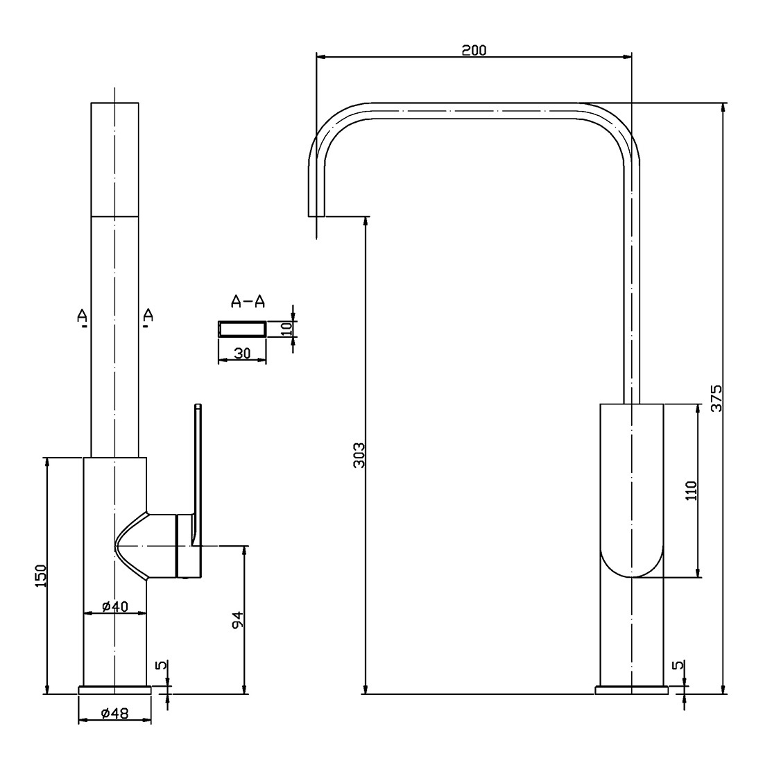 Ruki Kitchen And Laundry Sink Mixer Brushed Nickel