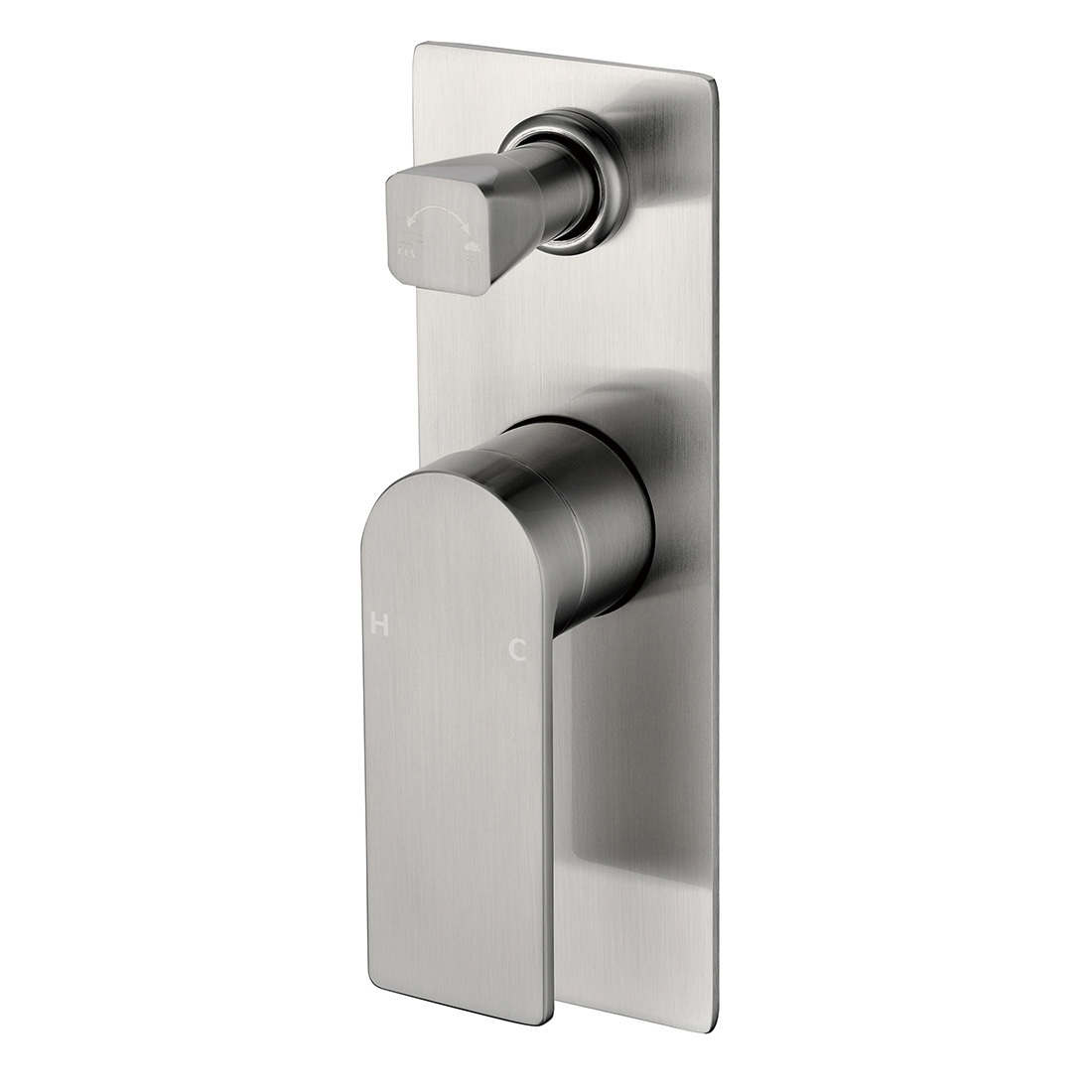 Ruki Wall Mixer With Diverter Brushed Nickel