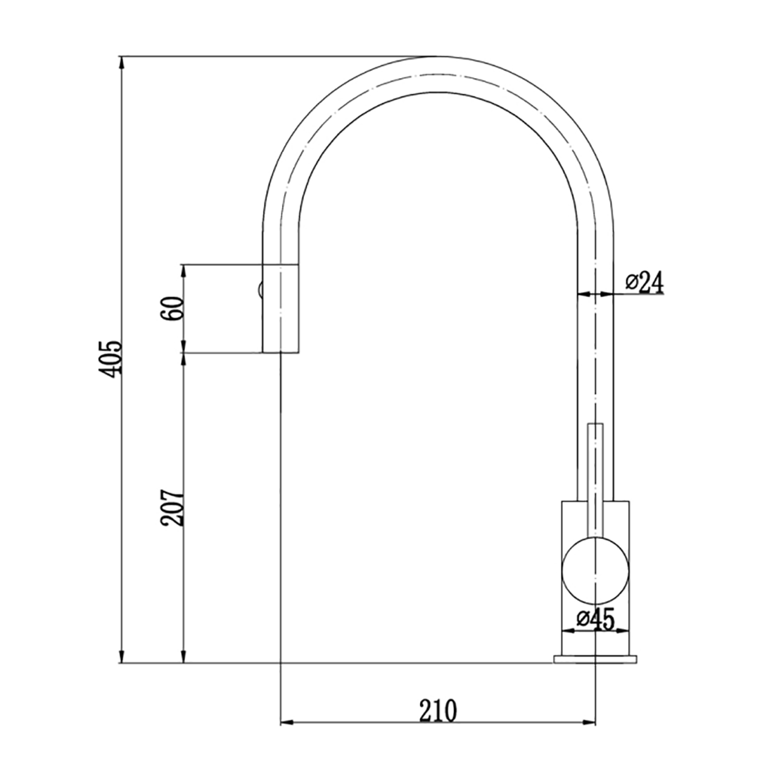 Otus Pull-Out Kitchen And Laundry Sink Mixer Brushed Nickel