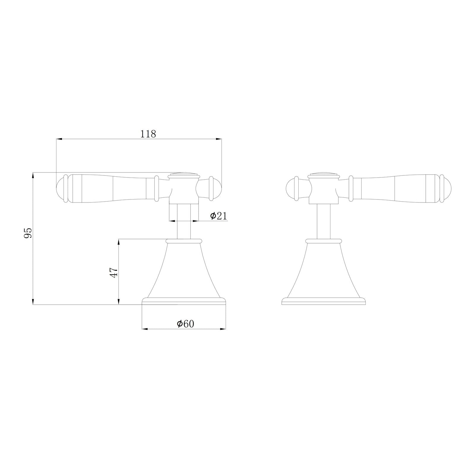 Ikon Clasico Wall Top Assemblies Brushed Nickel