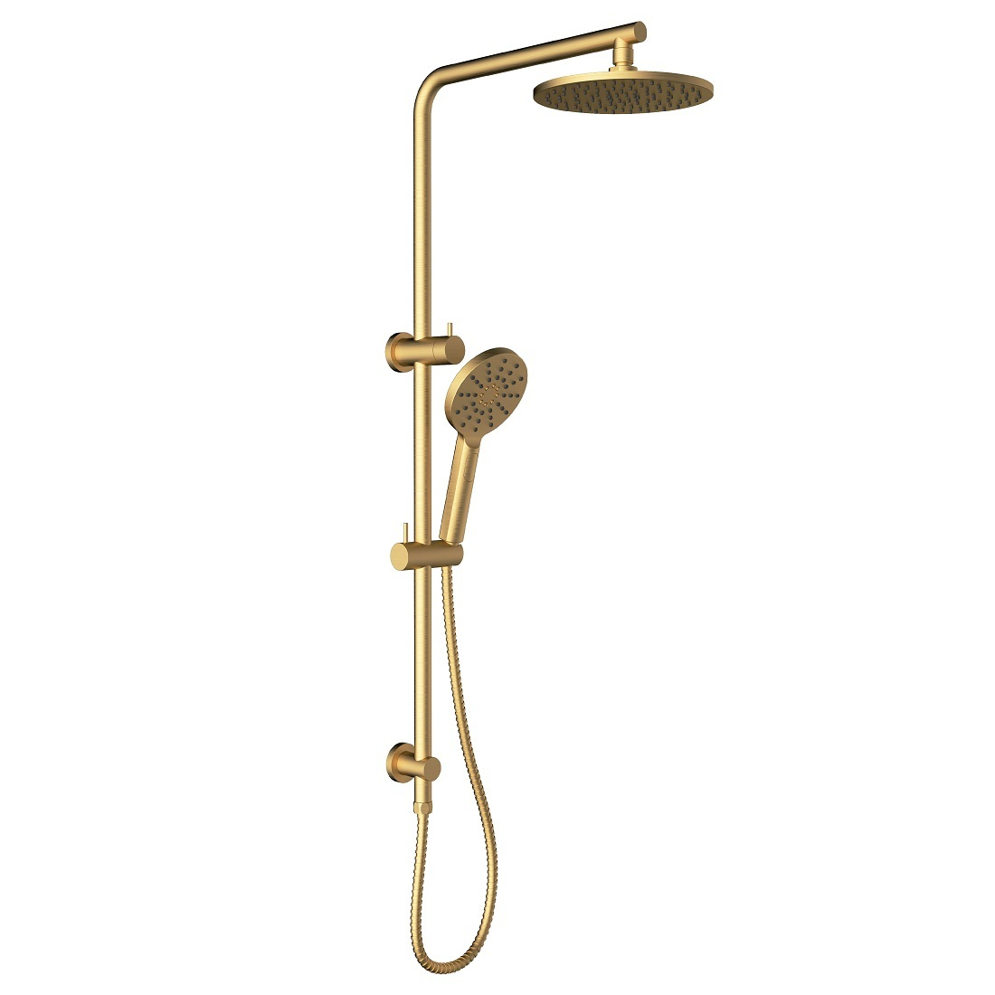 Cora Round Multi Function Shower Set Brushed Gold