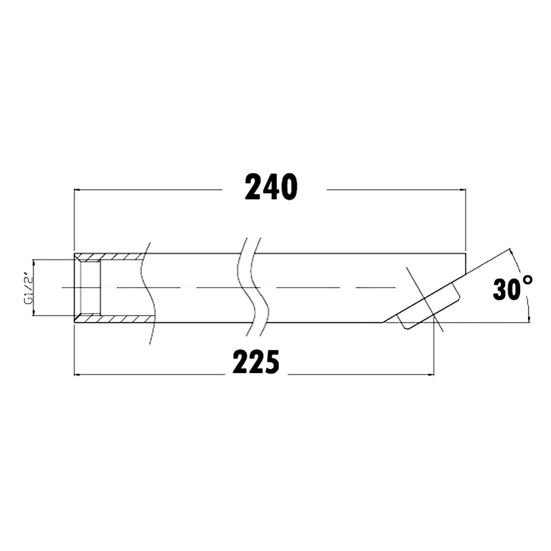 Yale Square Spout Chrome