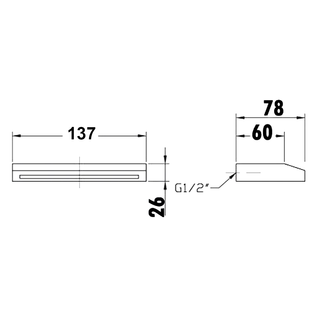 Yale Waterfall Spout Chrome