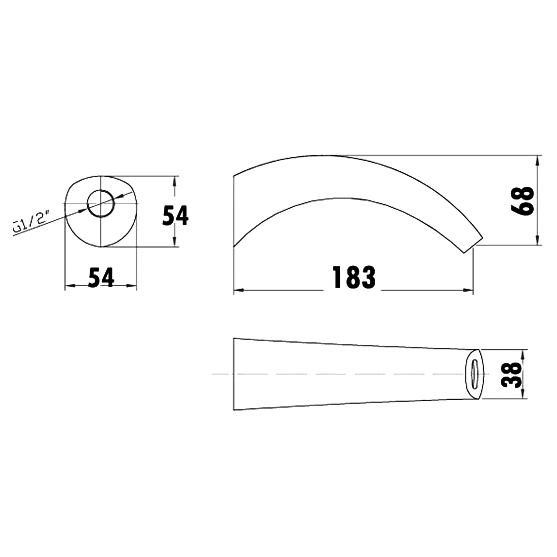 Yale Round Crescent Spout Chrome