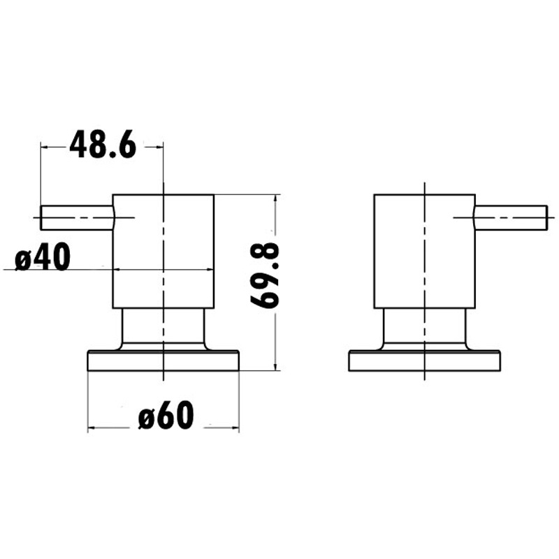 Wall Top Assemblies Chrome