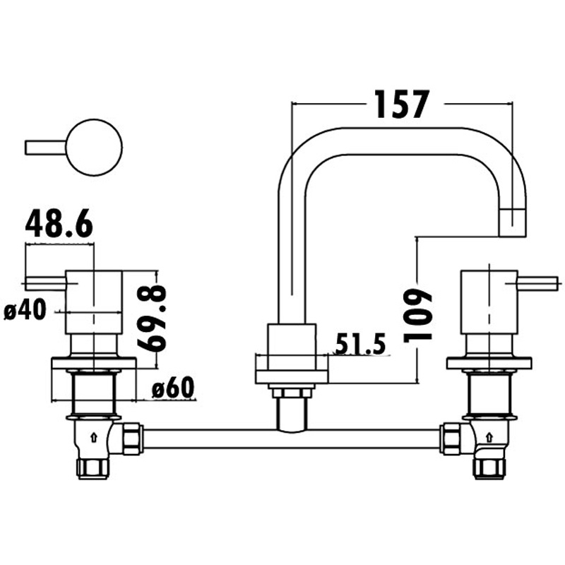 Basin Set 1/4 Turn Chrome