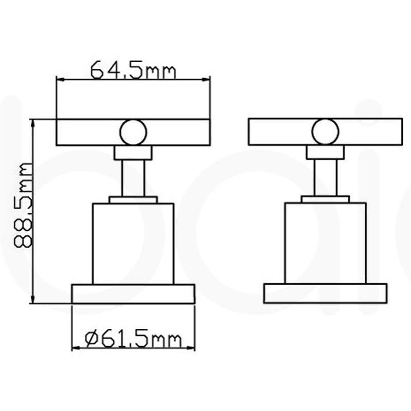 Wall Top Assemblies Brushed Gold