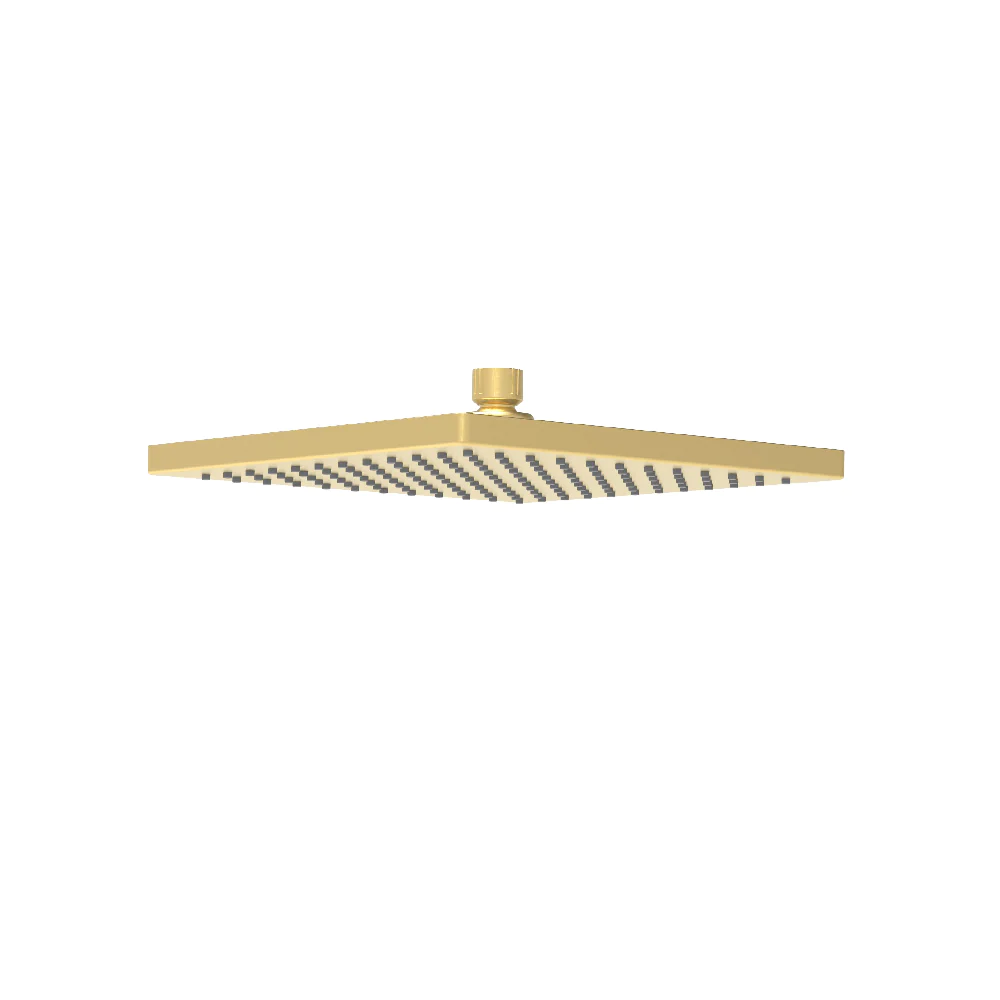 Rosa Square Shower Head 250mm Brushed Gold