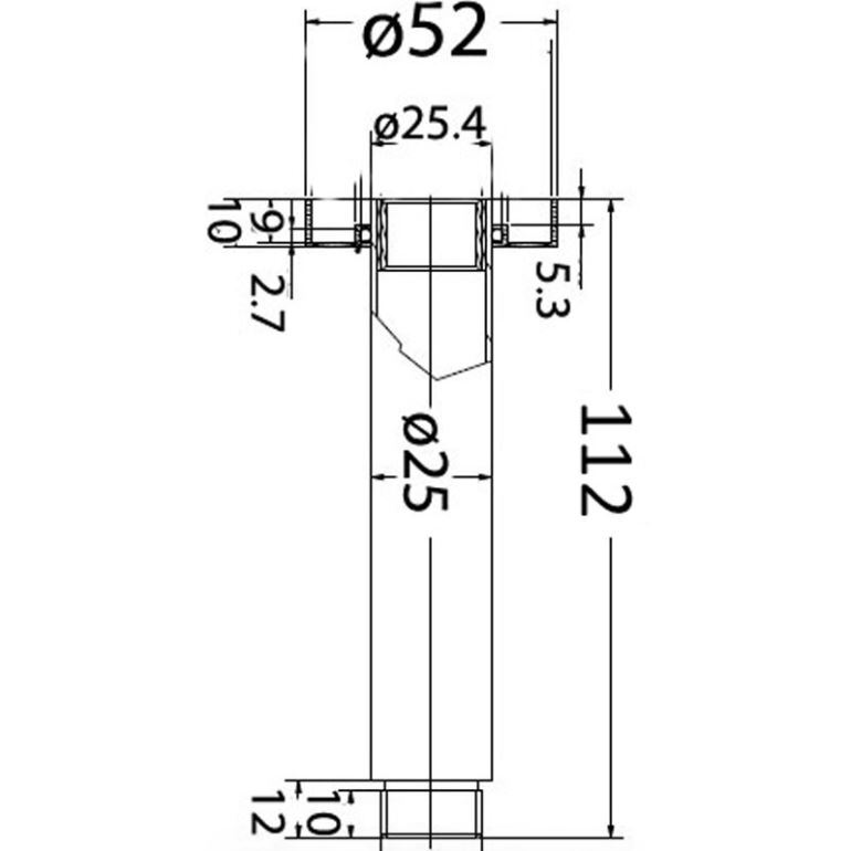 Ikon Celing Shower Arm Chrome